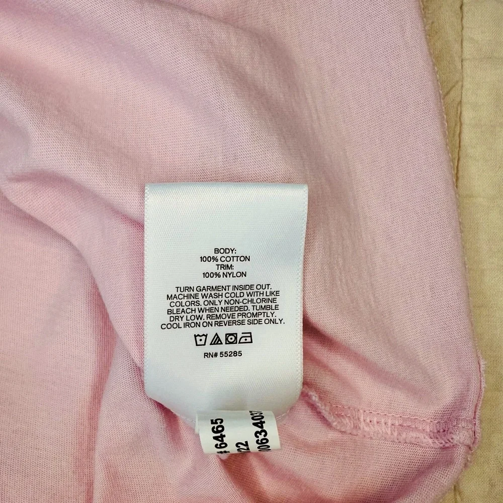 Express Light Pink Tulle Sleeve Top - Picture 5 of 5